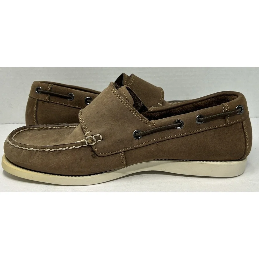 Eastland Men's Leather Boat Shoes Size 8D Style 7027-56 Brown Preppy Dress Shoes